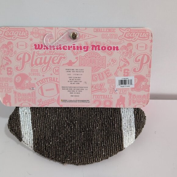 NEW Wandering Moon Beaded Travel Pouch Football India Handmade VIRAL TIK TOK - Picture 6 of 6